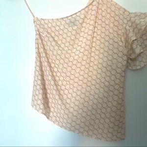 Assymetrical Blouse - geometric pattern - XS